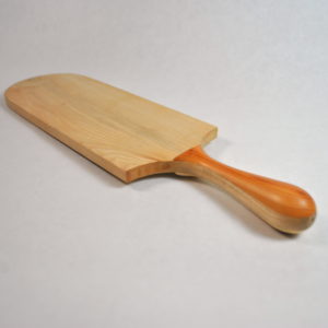 ash paddle and yew handle bottom upward