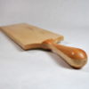 Birch Spanking Paddle with yew handle up shot detailed